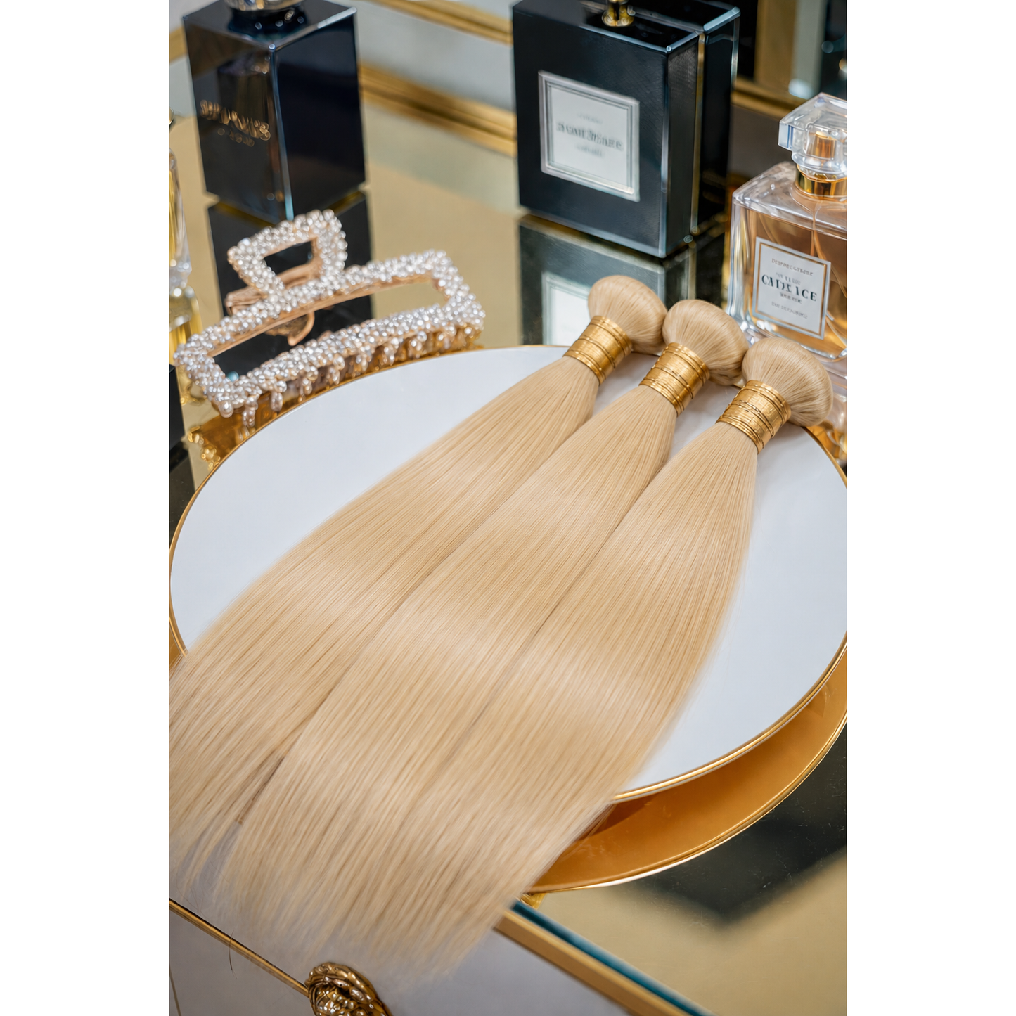 613 Blonde Straight Human Hair Bundle Deal